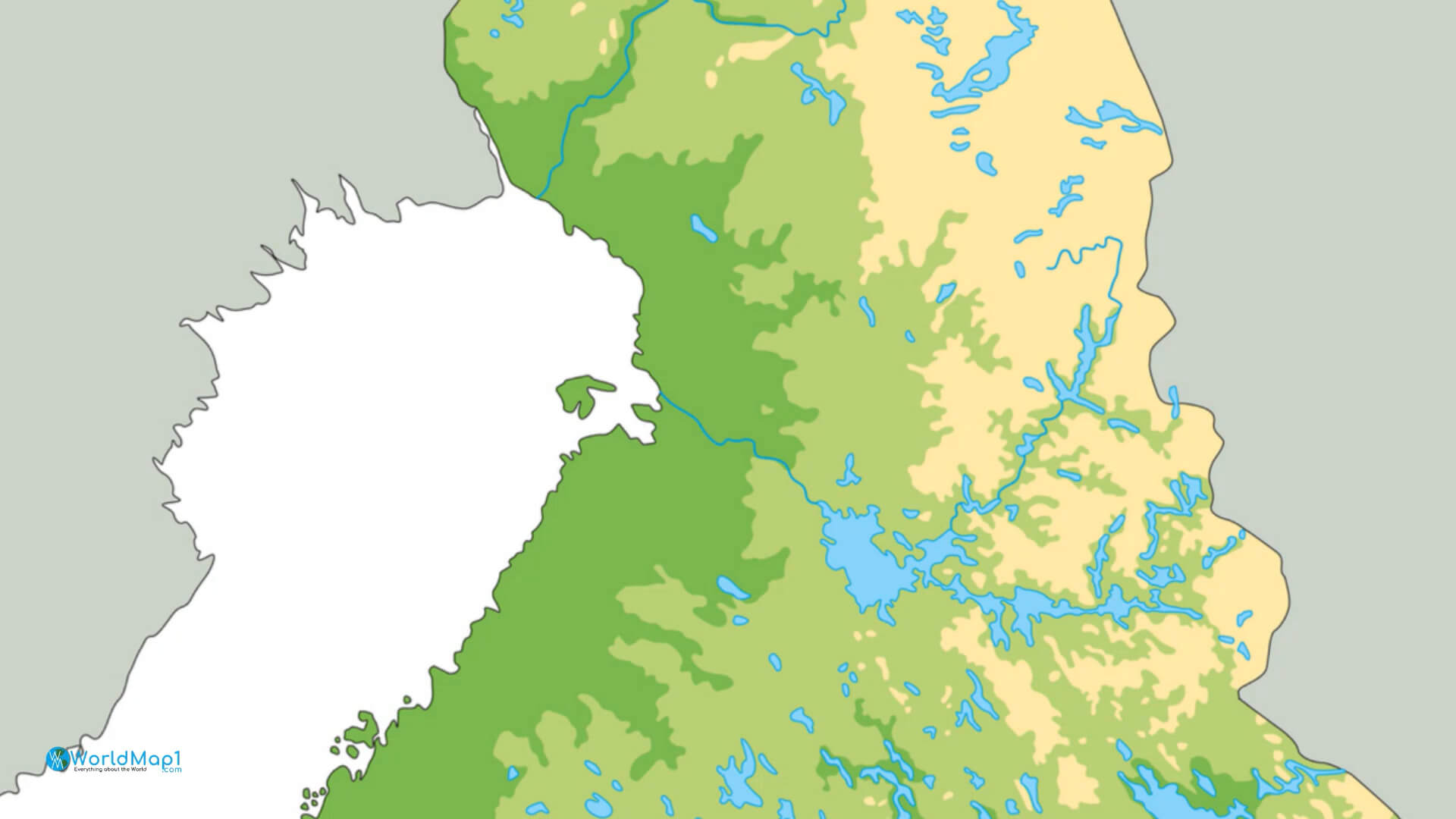 Karte der finnischen Seen